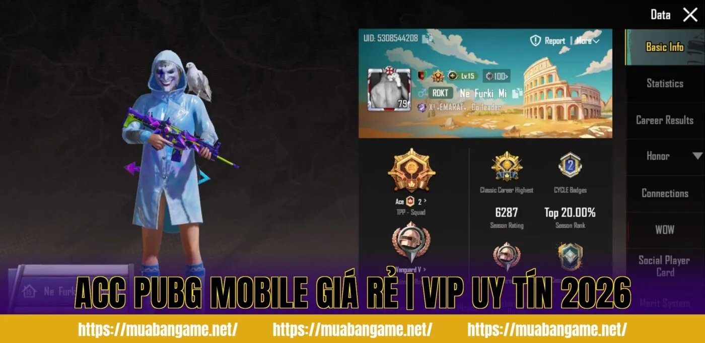 ACC PUBG MOBILE GIÁ RẺ | VIP UY TÍN 2026
