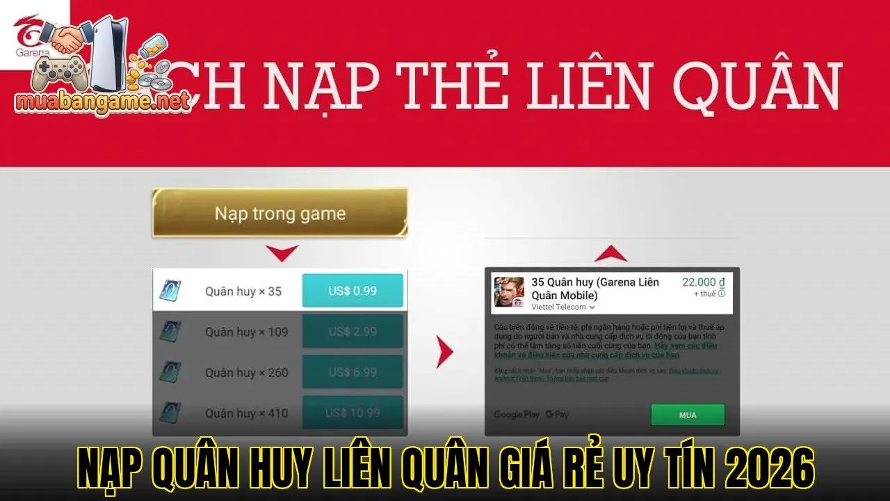 Nạp Quân Huy Liên Quân Giá Rẻ Uy Tín 2026